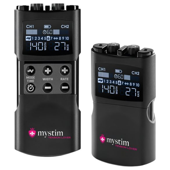 mystim Tension Lover 2 - digitalt elektrosjokksett (svart)
