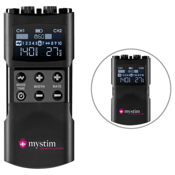 mystim Tension Lover 2 - digitalt elektrosjokksett (svart)