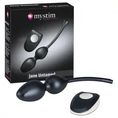 mystim Jane Untamed - vibrasjons‑geishakule‑duo (svart)