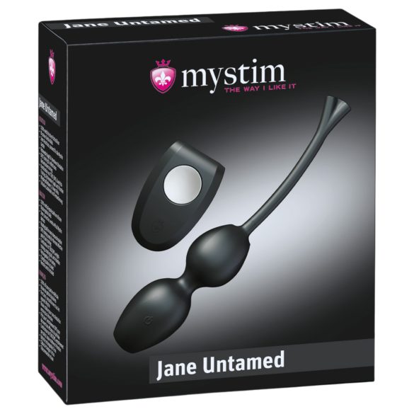 Mystim Jane Untamed - vibrerende geishakule duo (svart)