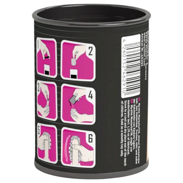 Mystim MasturbaTIN Ribbed Rita - riflet onanihjelp (hvit)