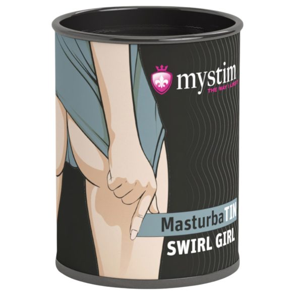 Mystim MasturbaTIN Swirl Girl - bølget masturbator (hvit)
