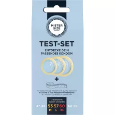   Mister Size testsett - kondom prøvesett med målebånd (3 stk)
