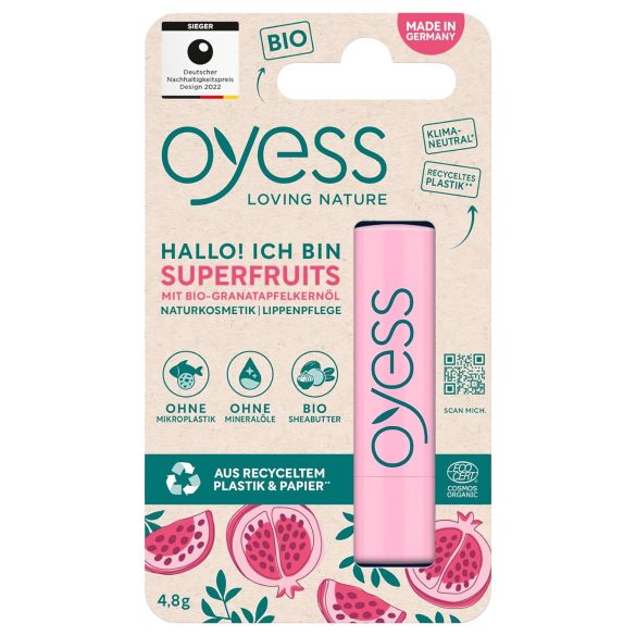 Oyess BIO - fruktig leppepomade
