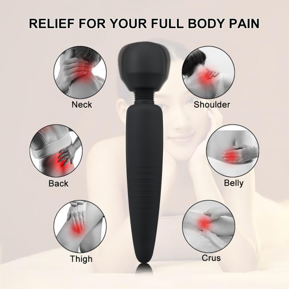 Mrow - vanntett massasjevibrator, oppladbar (svart)