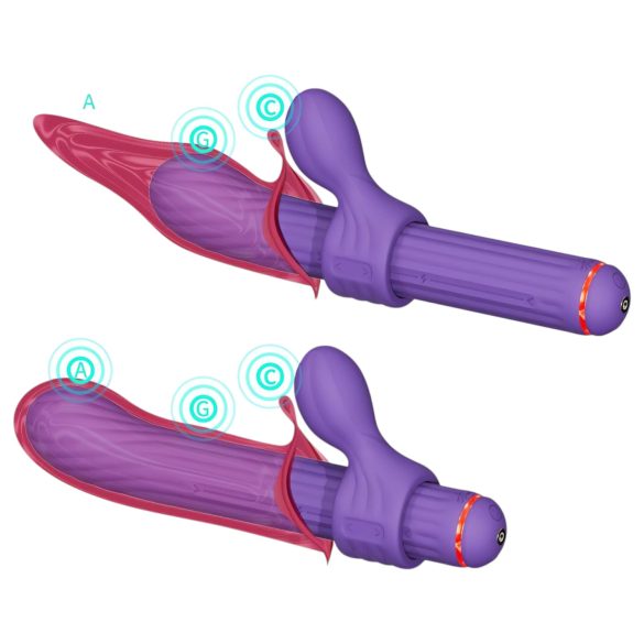 Magic Stick S1 - flerfunksjonell vibrator (lilla)