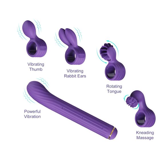 Magic Stick S1 - flerfunksjonell vibrator (lilla)