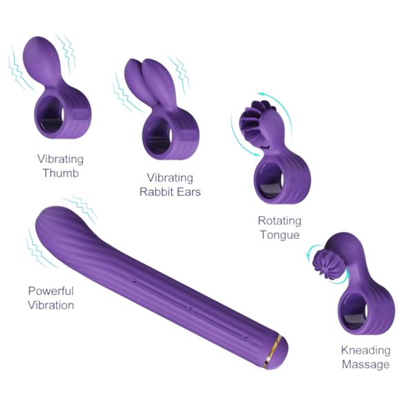 Magic Stick S1 - flerfunksjonell vibrator (lilla)