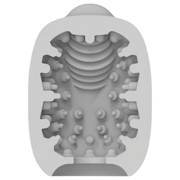 VIBEGGS Naughty Nubs - vibrerende eggmasturbator (hvit)