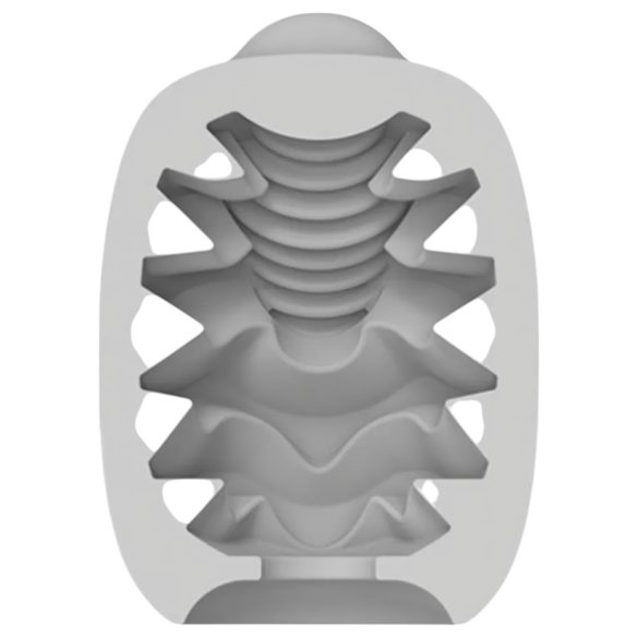 VIBEGGS Candy Kurver - vibrerende eggmasturbator (hvit)