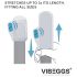 VIBEGGS Candy Kurver - vibrerende eggmasturbator (hvit)