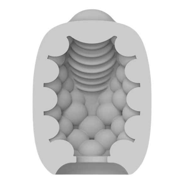 VIBEGGS Blow Misty - vibrerende eggmasturbator (hvit)