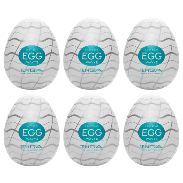 TENGA Egg Wavy II - bølgeformet orgasme i 6-pakning