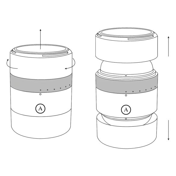 Arcwave Voy - Kraftig roterende masturbator for menn (svart)