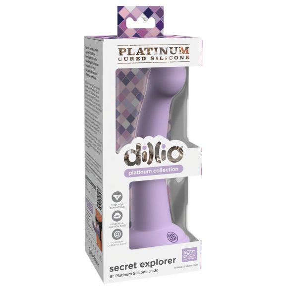 Dillio Secret Explorer - sugeduppdildo (17cm) - lilla