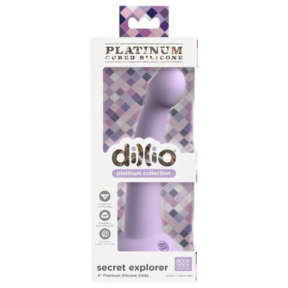 Dillio Secret Explorer - sugeduppdildo (17cm) - lilla