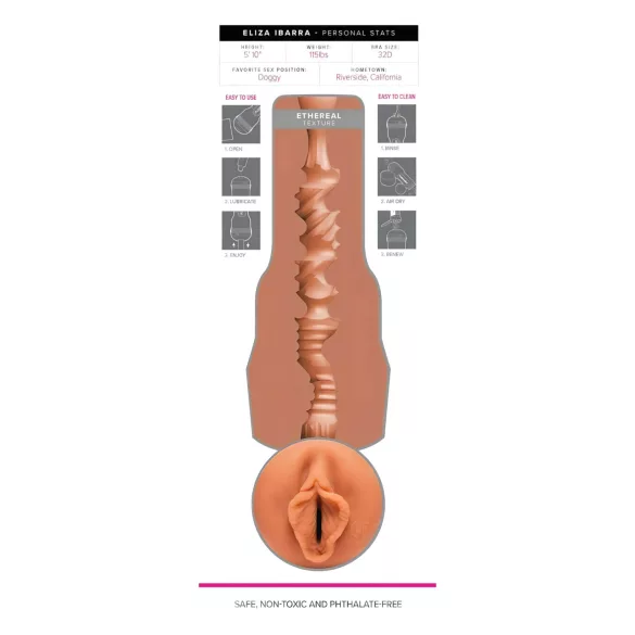 Fleshlight Eliza Ibarra Ethereal - realistisk kunstig vagina (naturell)
