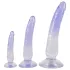Krystallklar - analtrener dildosett - 3 deler (gjennomsiktig-blå)