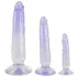 Krystallklar - analtrener dildosett - 3 deler (gjennomsiktig-blå)