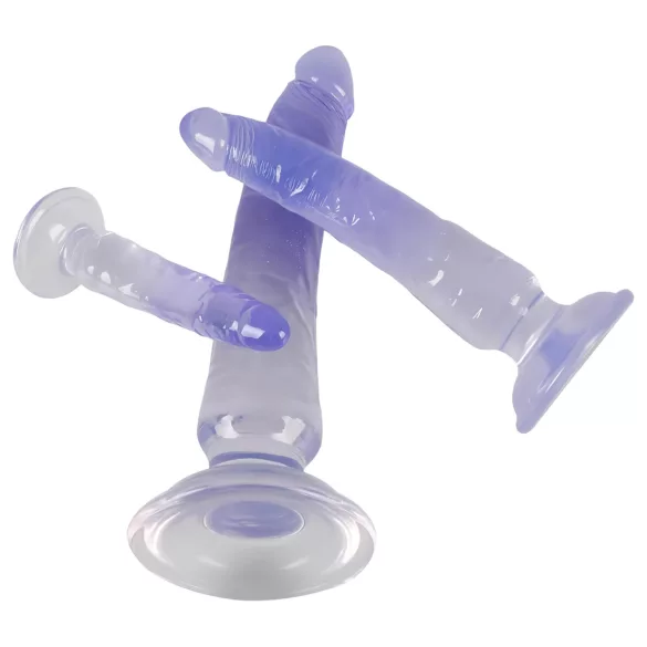 Krystallklar - analtrener dildosett - 3 deler (gjennomsiktig-blå)