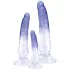 Krystallklar - analtrener dildosett - 3 deler (gjennomsiktig-blå)