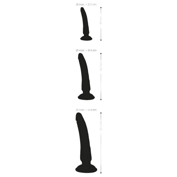 Krystallklar - analtrener dildosett - 3 deler (gjennomsiktig-blå)