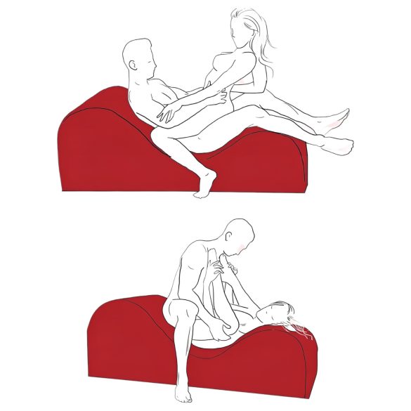 Liberator Esse Lounger - Justerbar kjærlighetssofa - 3-delt (rød)