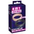 You2Toys 4in1 - penis- og testikkelring sett (natur-svart)