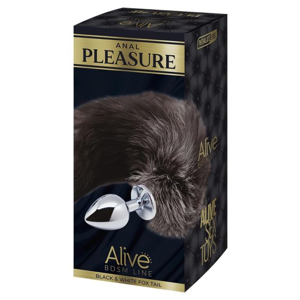 Alive Anal Glede - medium analt plugg med revehale (sølv)