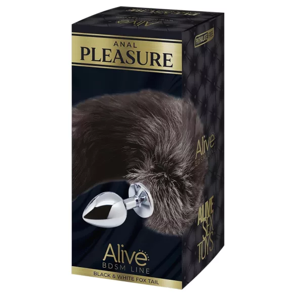 Alive Anal Pleasure - middels analplugg med revehale (sølv)