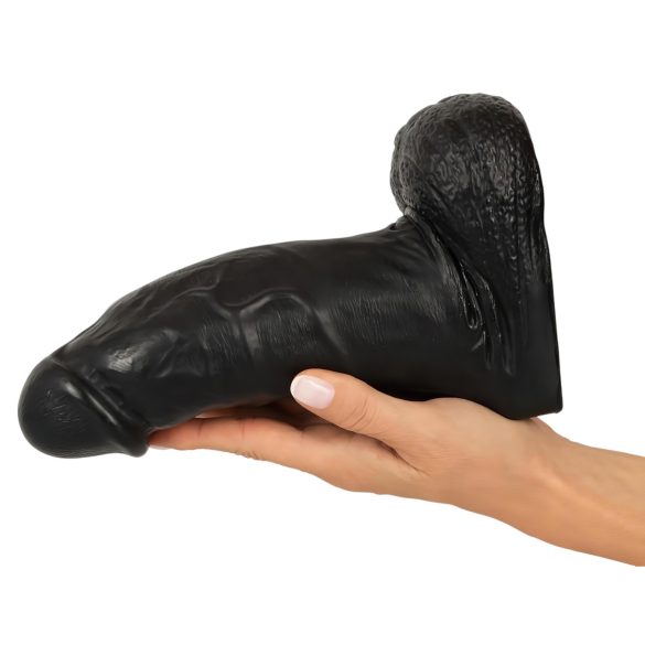 Realistixxx Real Giant - realistisk dildo med testikler - 22 cm (svart)