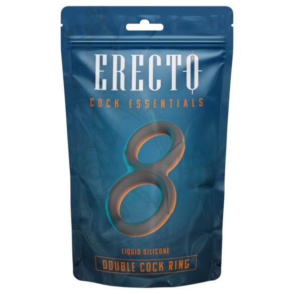 Erecto - dobbel penisring (svart)