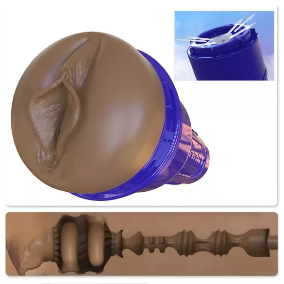 Fleshlight Boost Bang - naturlig brun masturbator for menn