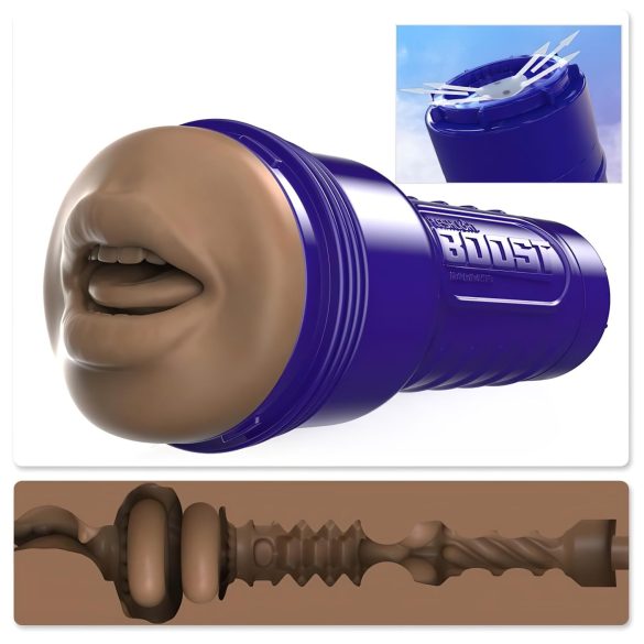 Fleshlight Boost Blow - naturtro munn masturbator (brun)