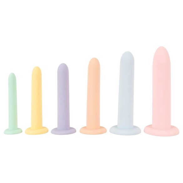 Seks på rad - dildo treningssett - 6 stk (fargerik)