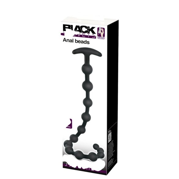 Black Velvet - perle analdildo (svart)
