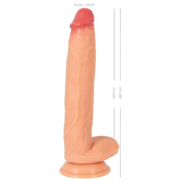 Realistixxx Real Giant - ekstra stor, testikkel dildo (naturlig)
