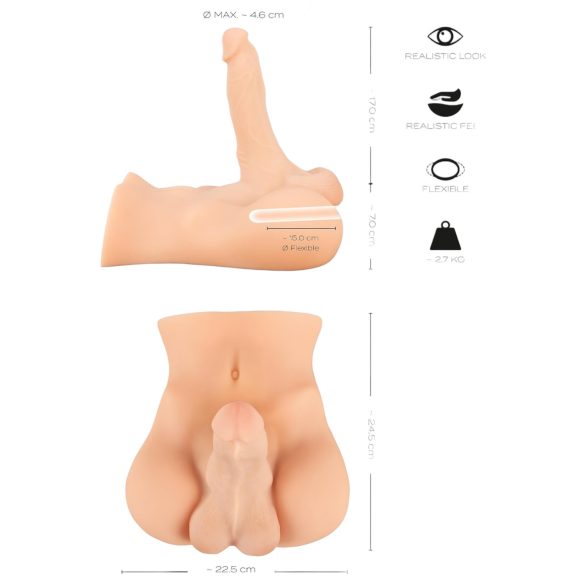 Realistixxx Deluxe Mann 02 - mannlig torso (naturlig)