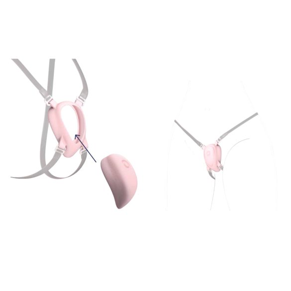 Luksus - justerbar sele for klitorisvibrator (hvit)