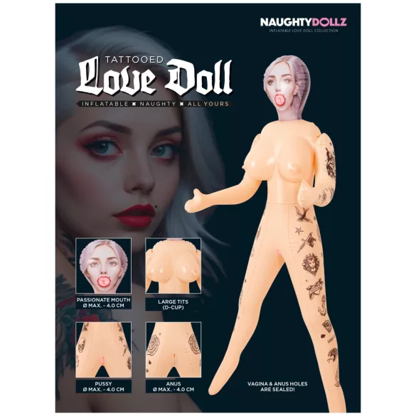 You2Toys - oppblåsbar tatovert sexdukke