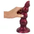Beasty Cocks - Varulv-Willie dildo med sugekopp - burgunder (21 cm)