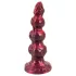 Beasty Cocks - Varulv-Willie dildo med sugekopp - burgunder (21 cm)