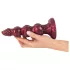 Beasty Cocks - Varulv-Willie dildo med sugekopp - burgunder (21 cm)