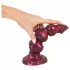 Beasty Cocks - Varulv-Willie dildo med sugekopp - burgunder (21 cm)