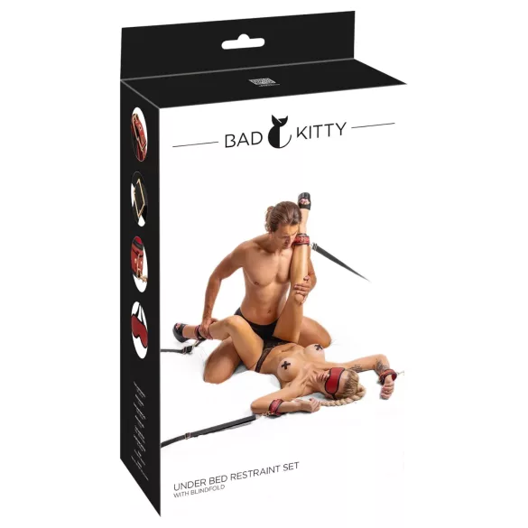 Bad Kitty - sengebindingssett (svart)