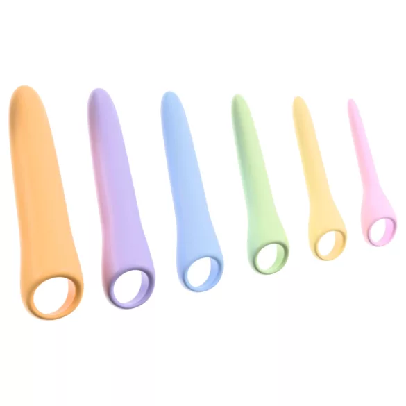 You2Toys Six in a Row 2.0 - 6‑delt silikon dildo- og dilatorsett (farget)