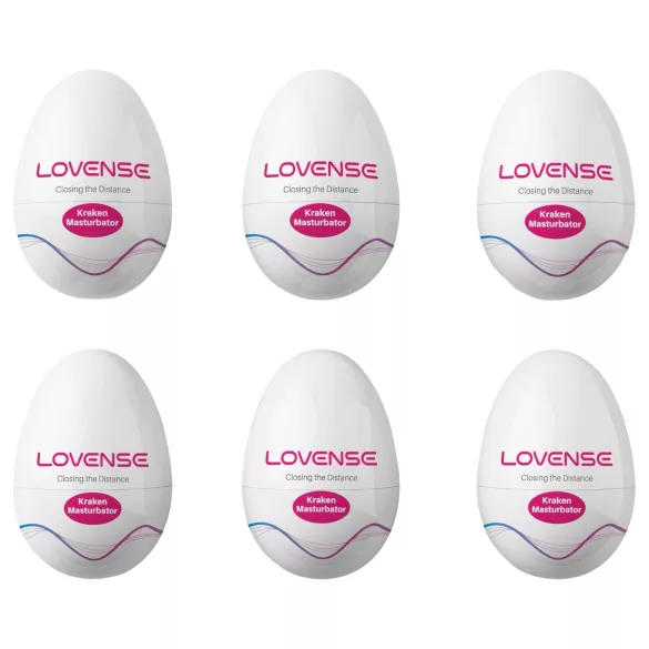 LOVENSE Kraken - masturbasjonsegg - 6 stk (hvit)