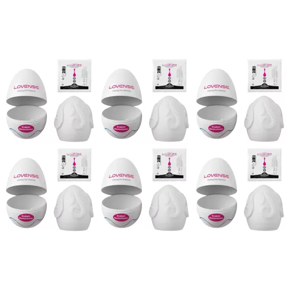 LOVENSE Kraken - masturbasjonsegg - 6 stk (hvit)