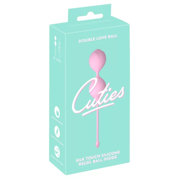 Cuties - dobbeltkule g-punktsball i silikon (rosa)