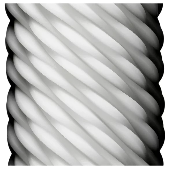 TENGA 3Dx Flow - bølgemønstret masturbator (hvit)